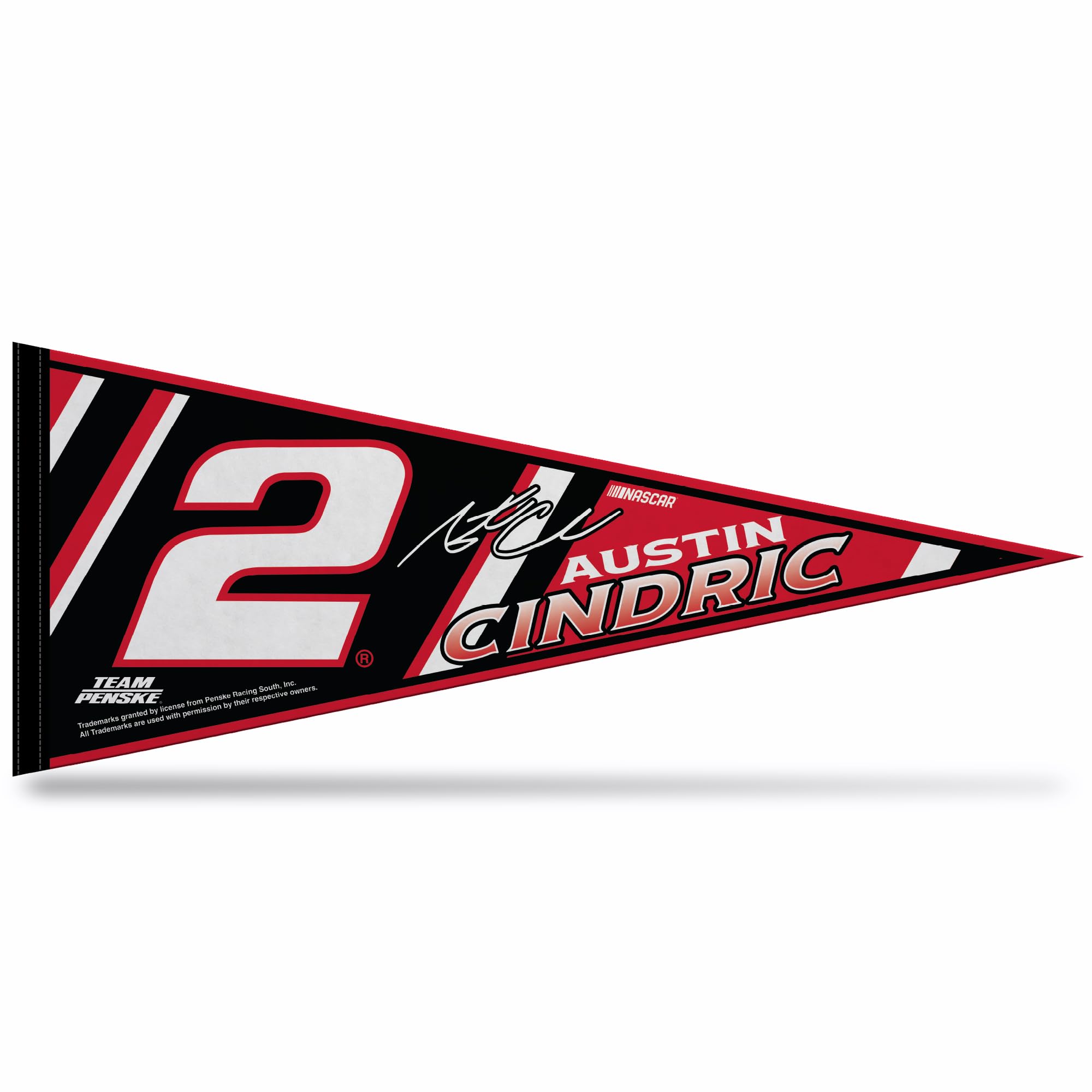 Austin Cindric décoration murale en feutre NASCAR 30,5 x 76,2 cm Rico Industries