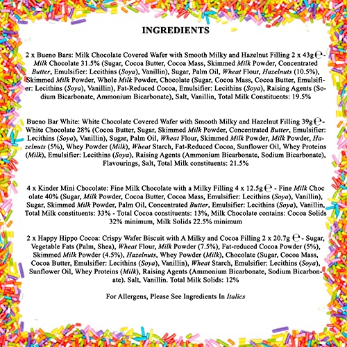 Peak Sweets Happy Hippos Kinder Bueno Chocolate Hamper Box - Kinder Hamper met 9 Chocolade Bulk Selectie van Chocolade… - Image 6