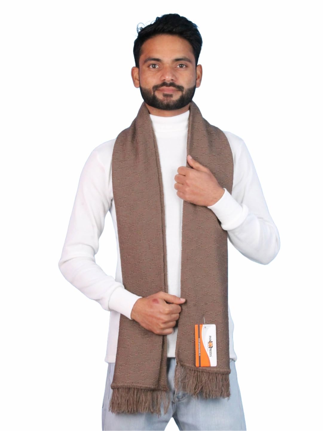 pick ur needs Premium Soft Winter Muffler for Men Lightweight Warm Woolen Scarf Stylish Neck Muffler for Outdoor & Casual Use-picture-35