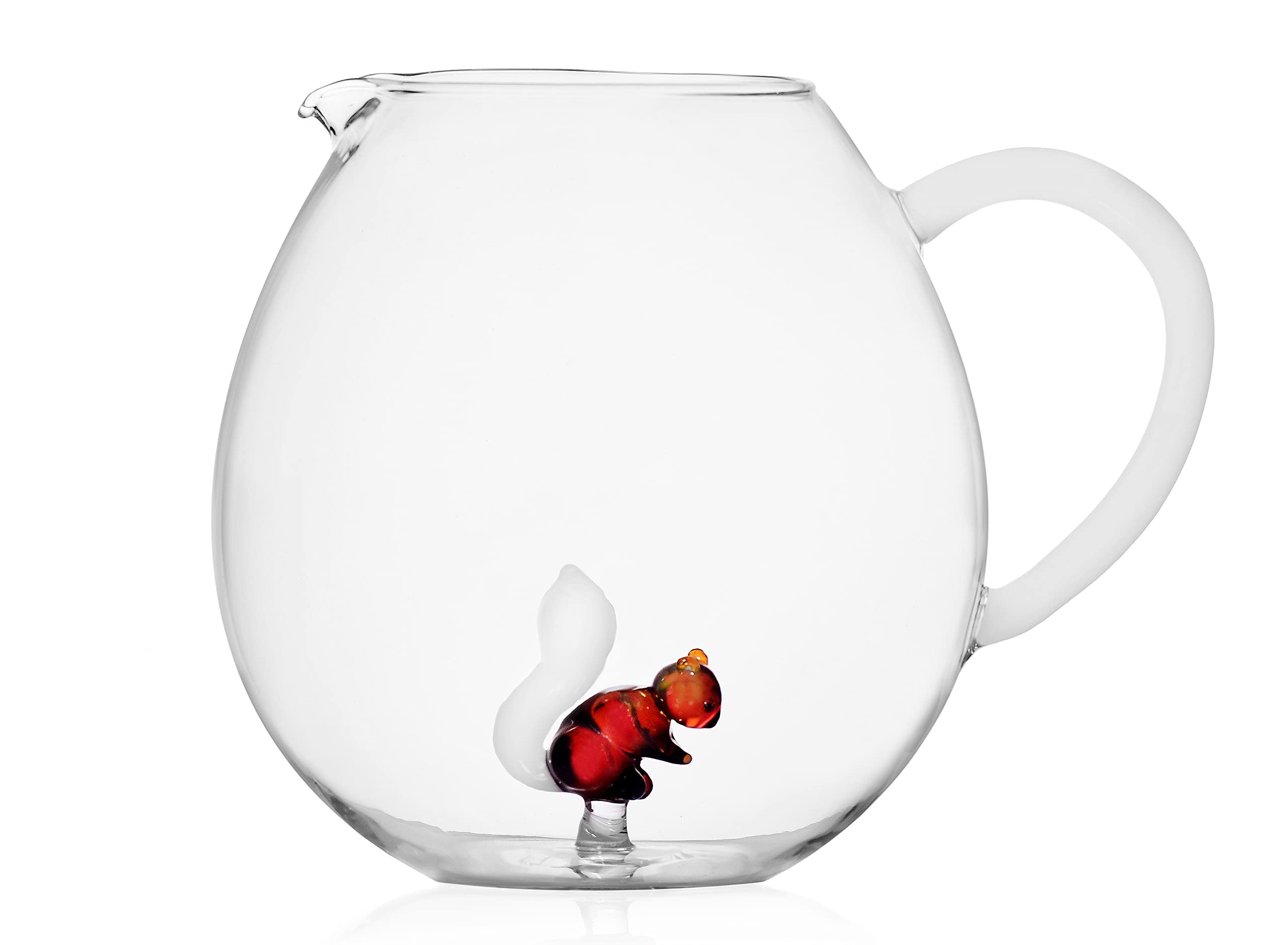 Milano Squirrel Jug | Animal Farm Collection | 290 cl | Borosilicate Glass | Handmade