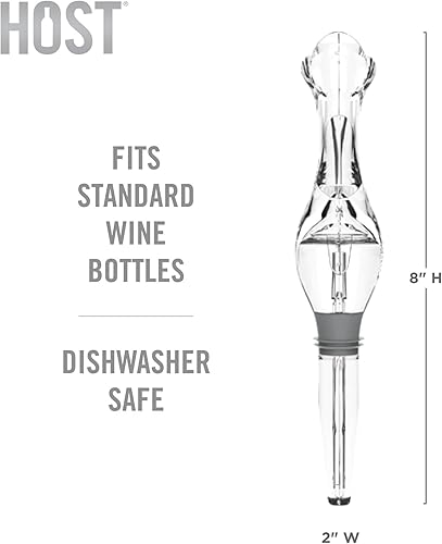Vista 15 de HOST Vertedor y tapón para botellas de vino, corker para botellas de vino con boquilla para verter botellas, juego de 1 combinación de tapón de vino