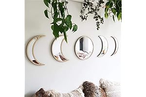 5 Piece Scandinavian Natural Decor Acrylic Decorative Mirror
