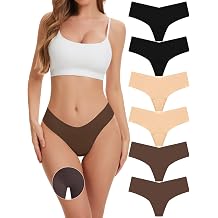 OVRUNS Camel Toe Underwear for Women Low Waist Camel Toe Thong No Show Seamless Workout Cameltoe Proof Concealer Panties