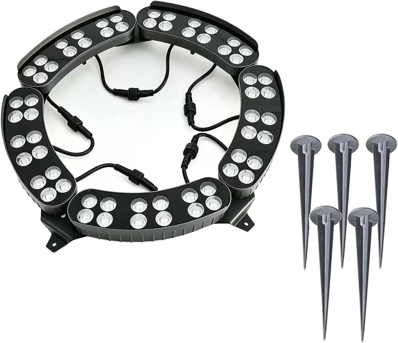 k3Mq9Rw Solar Tree Lights Outdoor Ring-Shaped Tree Lights, Suitable For Projection Lighting Of Commercial Palm Trees(Rgb)