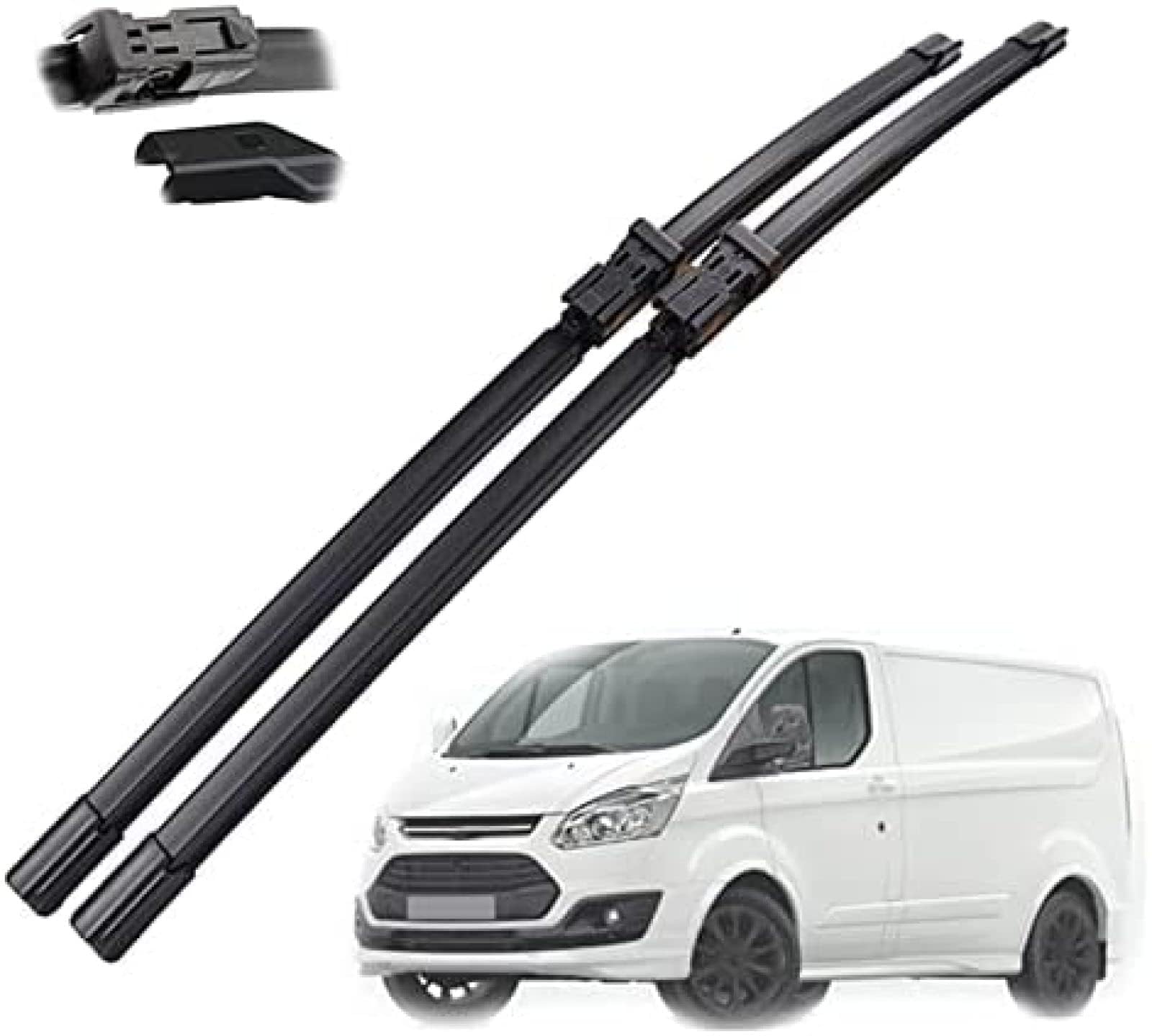 TMAR Scheibenwischer Vorne und Hinten Wischerblätter Set Für Ford Tourneo Transit Custom 2012 2013 2014 2015 2016 2017 30”+28”, Windschutzscheibe Front Fenster Wischer Auto Zubehör