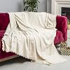 LATUDA CONCEPT Sofa Cover Chenille Anti-Slip Double Sided Sofa Bed Cover Sofa Shawl 175x215 - EKRU