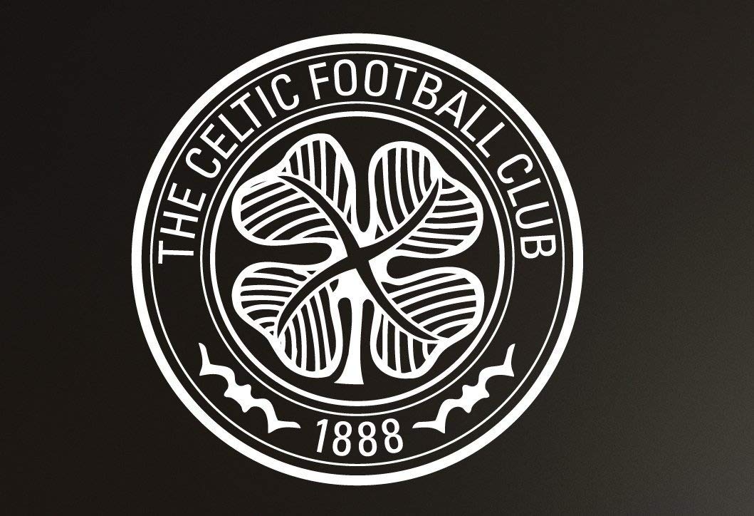 Beautiful Game Black Celtic Football Club One Colour Crest Wall Sticker Official Merchandise (60Cm, )