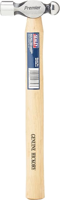 Sealey BPH08 Hickory Shaft Ball Pein Hammer, Silver, 8oz