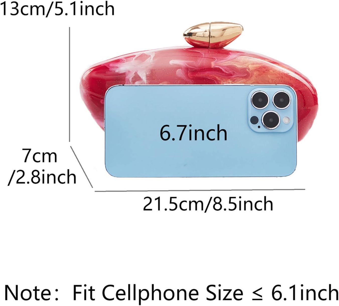 Pearl Acrylic Clutch Purse for Women, Marbled Shell Evening Bag for Wedding Guest Party Prom Crossbody - Image 8