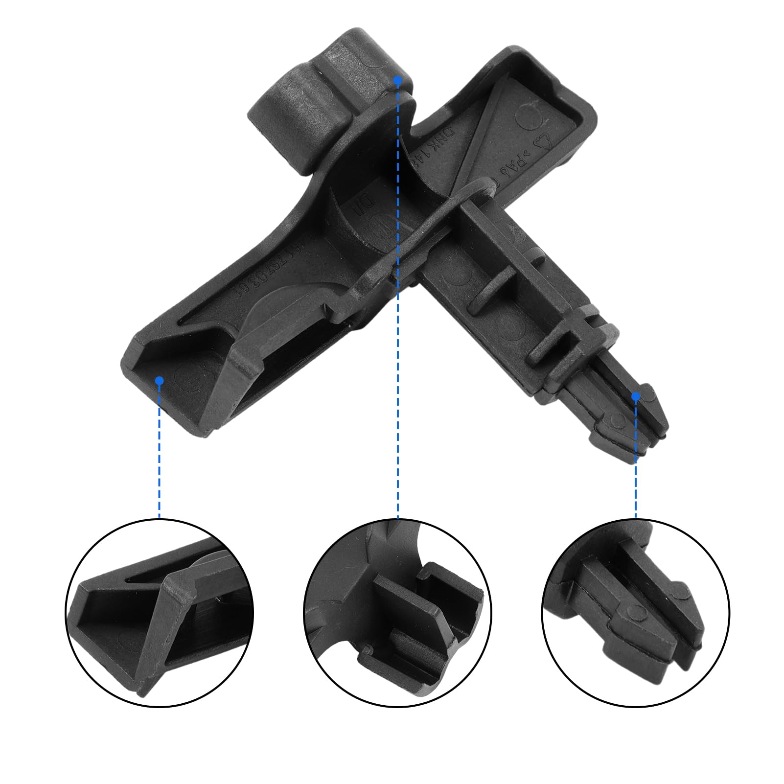 Meccanismo di bloccaggio del cofano per Smart Fortwo 451 2008-2012 Set di 2 meccanismi di bloccaggio del cofano del motore 4517570301C22A 4517570401C22A
