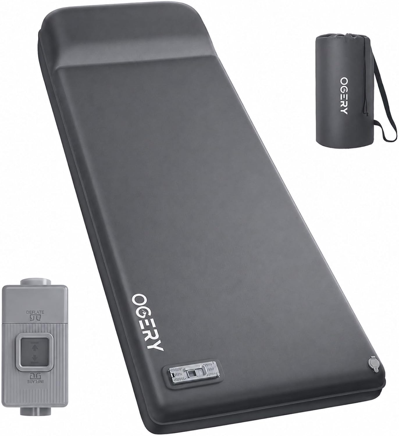 OGERY 3.15" Memory Foam Sleeping Pad, Self-Inflating with Electric Pump