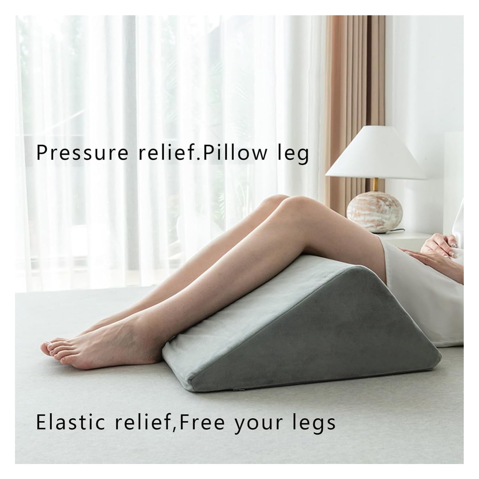 Almohada Cuña Viscoelastica 4 Piezas para Dormir,Cojin Cuña Espuma Espuma Viscoelástica para Respaldo Piernas,Espalda,Cabeza Y Cuello,Almohada De Lectura para Dormir, Leer