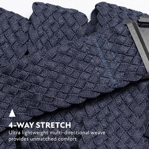 Image of Arcade Belts Futureweave Braided Woven Stretch Belt | For Men and Women, 4 Way Elastic, Metal Free Buckle, Unisex
