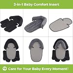 COOLBEBE Mise à jour 3-in-1 Coussin d'insertion pour nouveau-né - Plaque de coussin d'insert pour siège de carrosserie extra doux, parfait pour les sièges auto, Poussettes, Échangistes