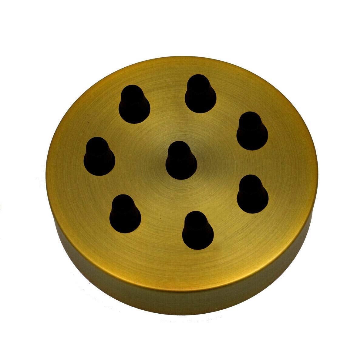 Multi Outlet Ceiling Rose (2-8 point available) Multiple Drop for Swag or Pendant Ceiling Light Fitting Vintage Retro ES E27 Braided Flex Lamp Holder (Yellow Brass Point 8)