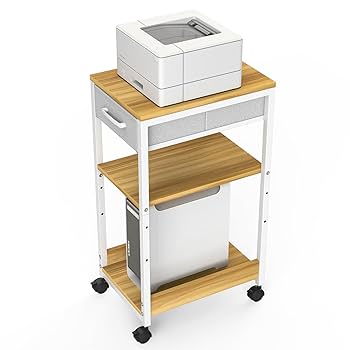 多機能 サイドワゴン キャスター PC プリンター台 デスク Amazon | PCラック ワゴン Housolution サイドデスク サイド