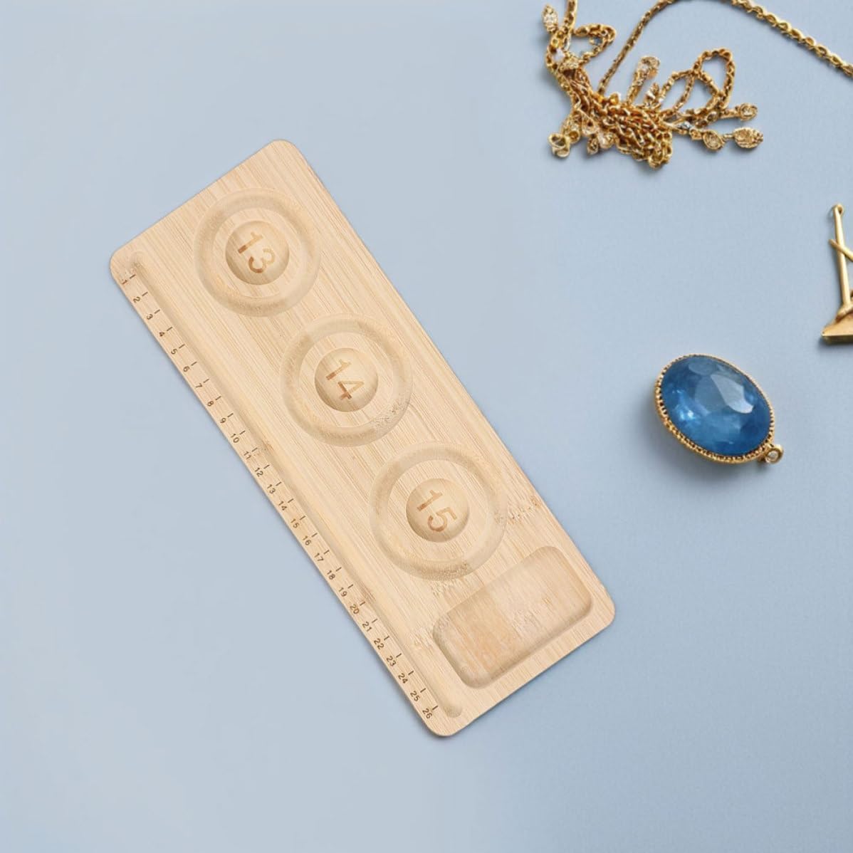 2pcs Wood Beading Board with Multiple Compartments for Bracelet Making