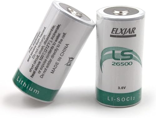 Miniatura 2 de Lunggwey ER26500 - Batería de cloruro de tionilo de litio de tamaño C de 3.6 V 9 Ah para monitoreo de flota SAFT LS26500, dispositivos de