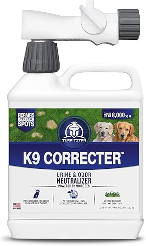 Turf Titan K9 Correcter - Concentrado líquido de reparación de manchas de césped - Neutralizador de orina de perro para el cuidado del césped -