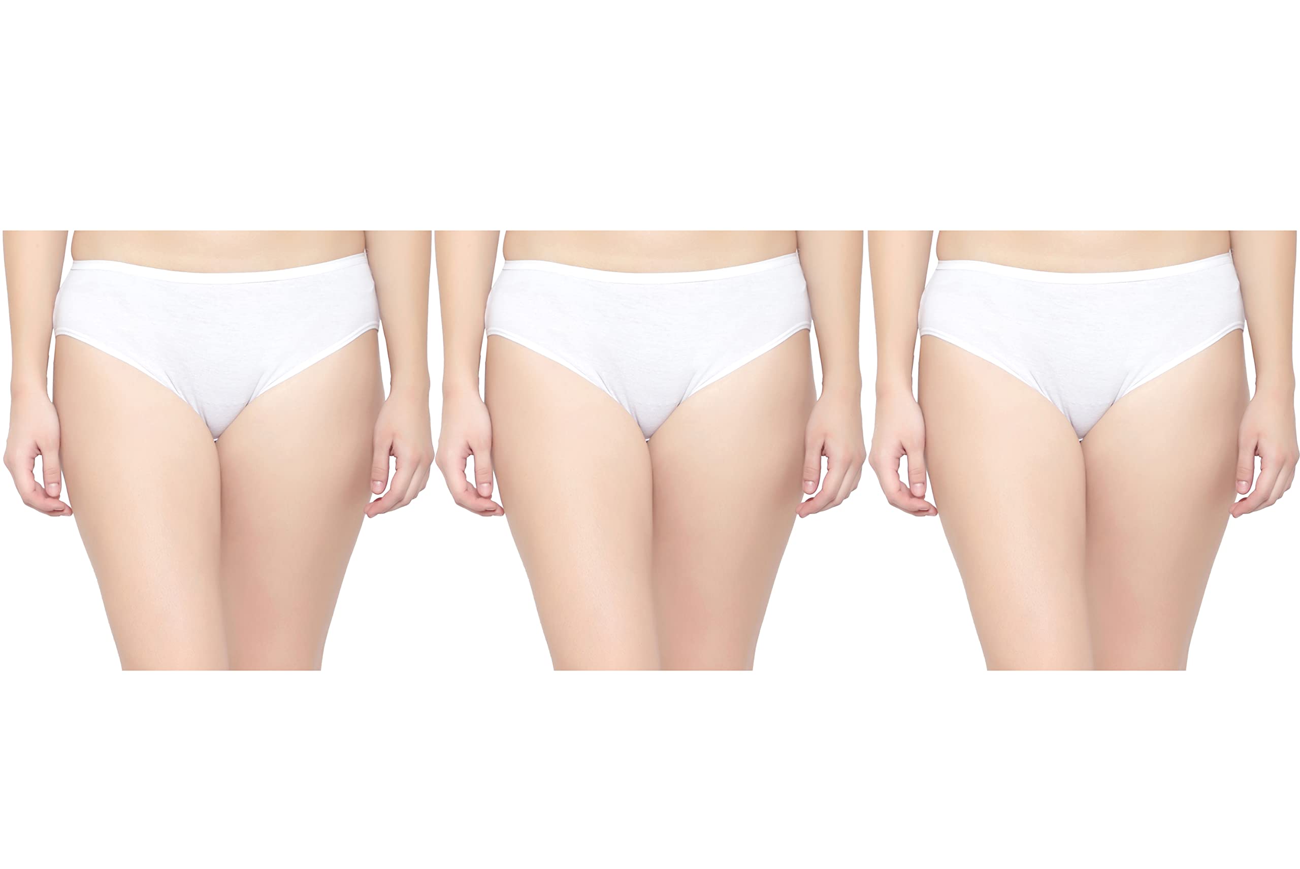 Premium Women's and Girls Super Soft Cotton Hoisery Plain Mid Rise Hipster (Outer-Elastic) Panty |Combo Pack| Available Sizes: (S, M, L, XL, 2XL, 3XL, 4XL, 5XL)-image-30