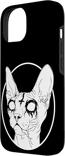 Miniatura 5 de iPhone 1212 Pro Black Metal Sphynx Cat  Caja de metal gótico y muerte pastel