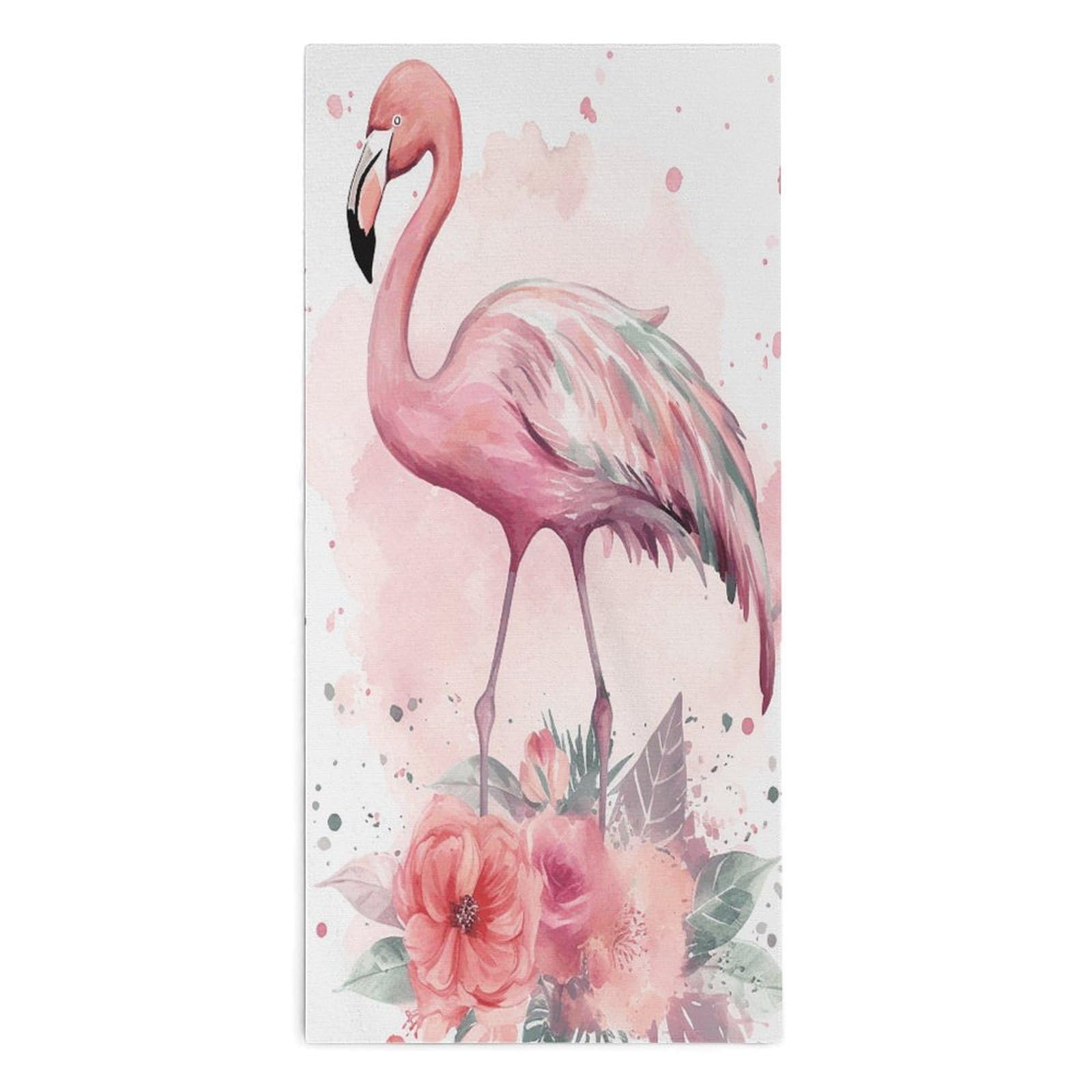 VstaDank Vintage Boho Flamingo Florals Towel Quick Dry Absorbent Towels for Beach Thin Soft Lightweight Travel Bath Towel Sand Free Super Microfiber Face Towels for Sport Bath Adults