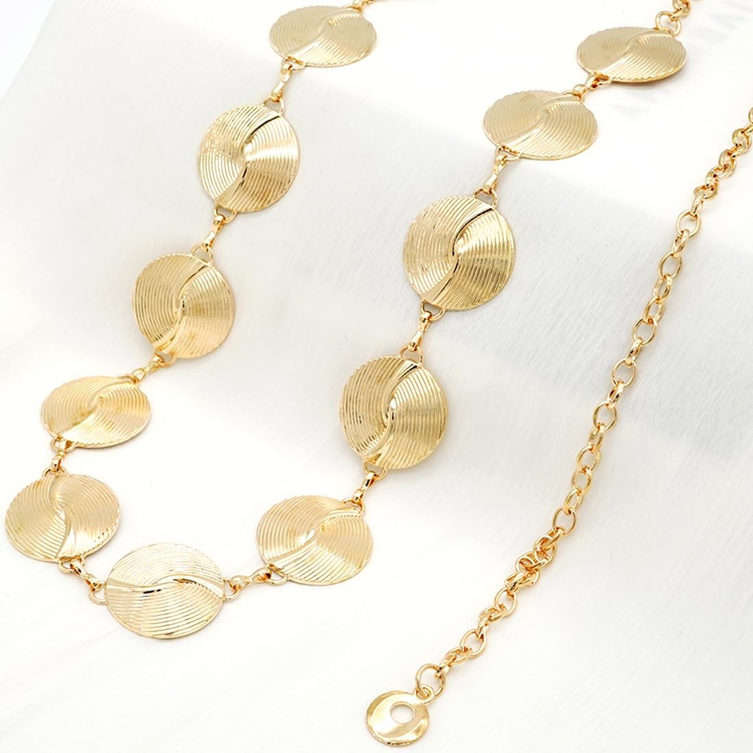 Women's Metal Waist Chain Gold Silver Chunky Belts for Dresses - Image 4