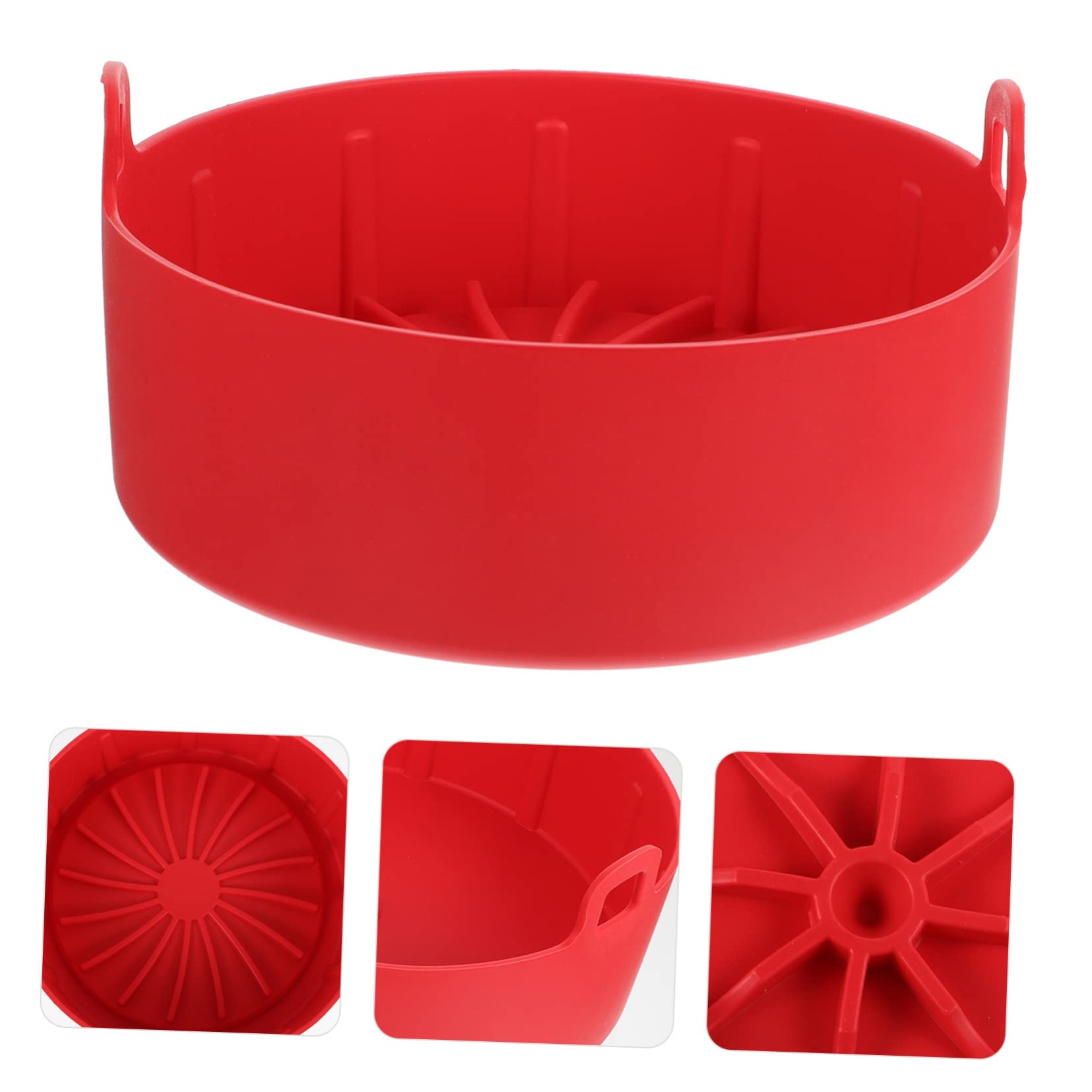 Zerodeko 1pc Air Fryer Silicone Baking Pan Reusable Air Fryer Liner Non-stick Baking Sheet Rack