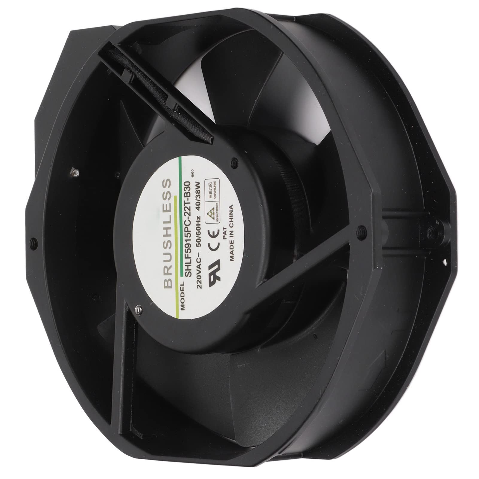Ventilador de 220 V 172 X 150 X 38 Mm Ventilador de Doble Caja de Rodamiento de Bolas Ventilador de Refrigeración de 2700 RPM Ventilador de 176,5 CMF Gran Flujo de Aire para Ventilación, TI, Maquinari