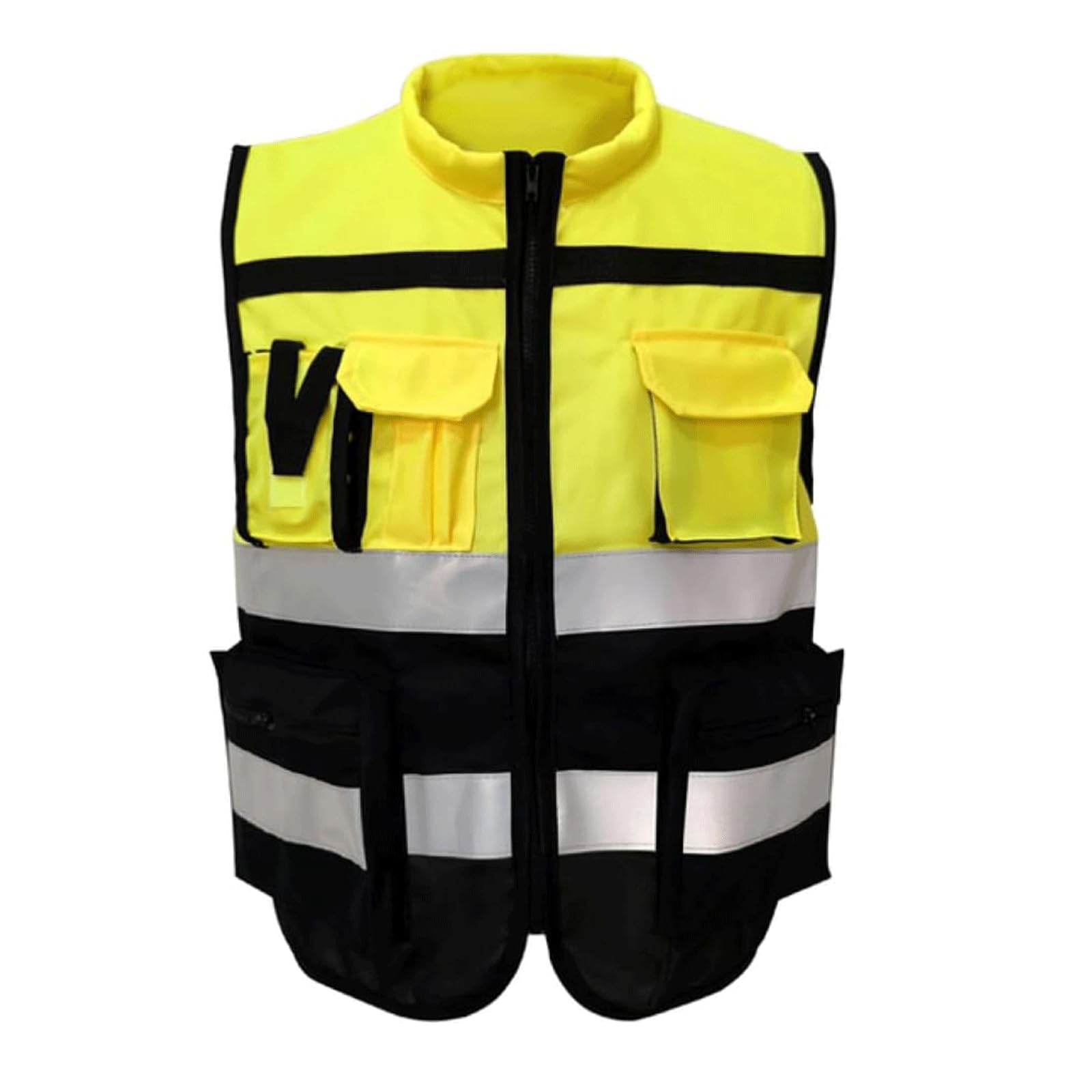 Chaleco de Seguridad Chaleco de seguridad ligero Chaleco reflectante de construcción con cremallera Traje reflectante de alta visibilidad Chalecos reflectantes de seguridad simples Portátil