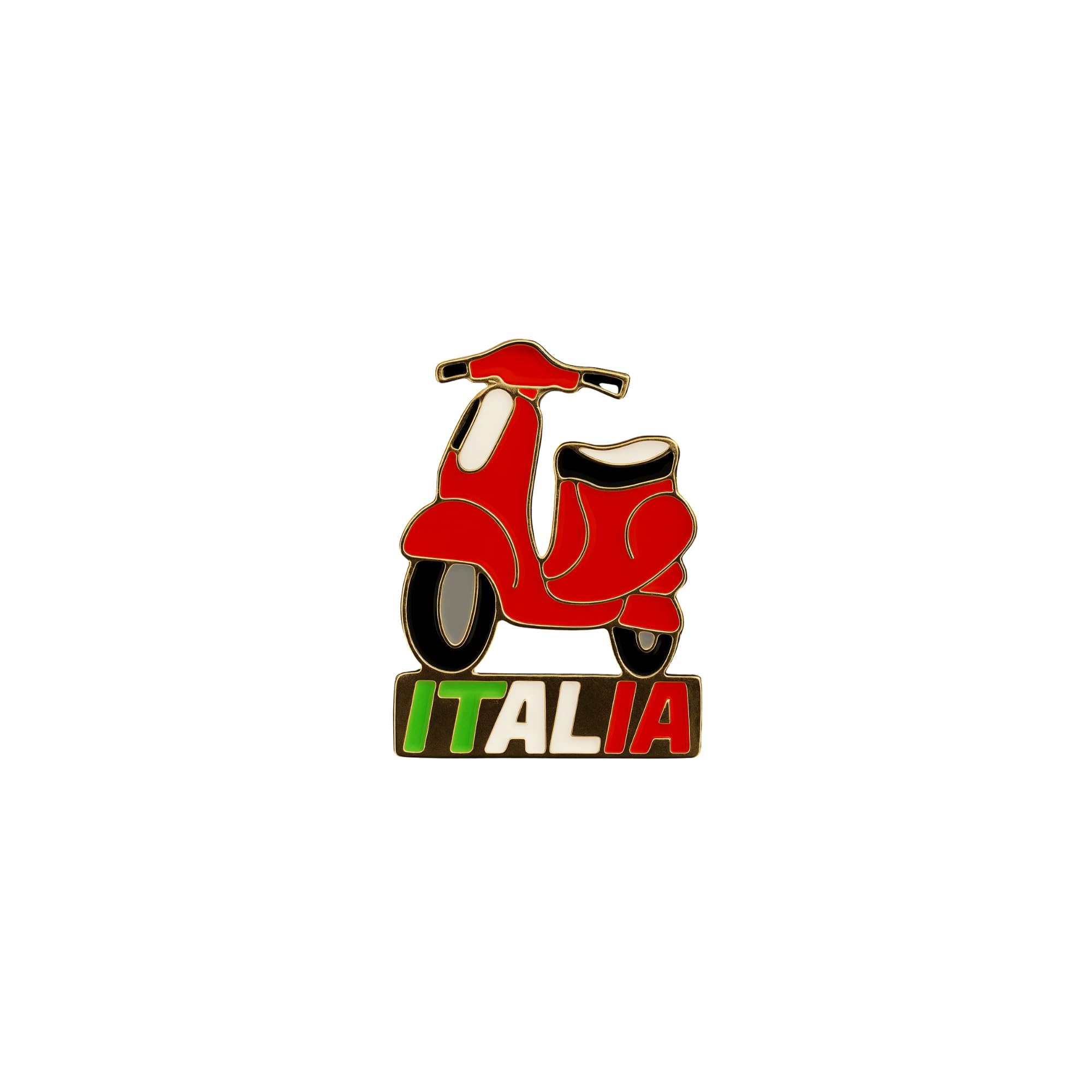 Pin de scooter Italia Tricolor – Souvenir italiano de la costa de Amalfi