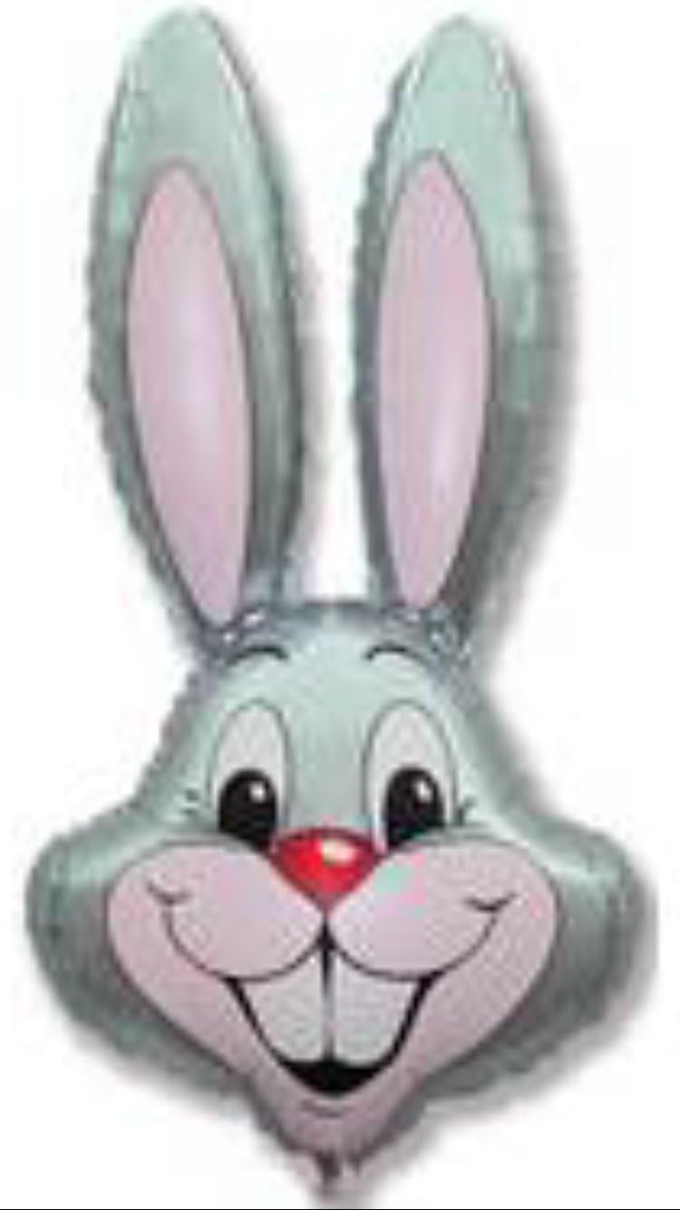 RABBIT Baby pink Helium Foil Balloon Supershape 901589 35"/90cm.h x 23"/58cm.w