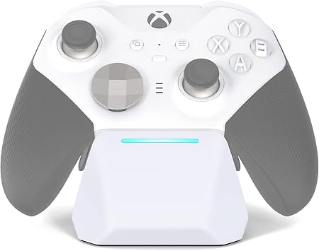 Charging Station Dock for Xbox Elite Series 2 Controller, Magnetic Charger Stand for Xbox Elite Series 2 Core Controller with Type C Charging Cable, LED Indicator - White