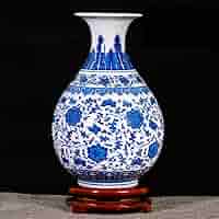 青花喜字觚花瓶 磁器 景徳鎮 置物 青花喜字觚花瓶 磁器 景徳鎮 置物 - メルカリ