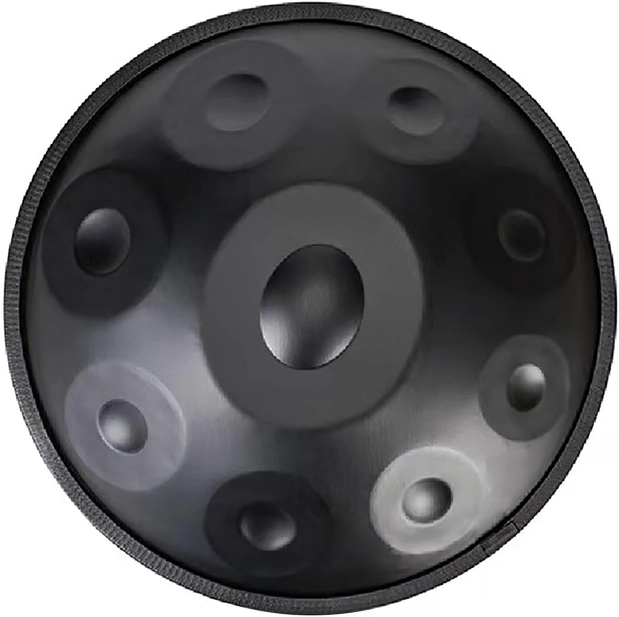 Steel Handpan Drum D Minor 440Hz 9/10/12 Notes 22 Inch Handpan Drums for Adults with Carry Bag, Stand, 2 Hand Mallets, for Music Therapy, Meditation, Yoga(Black,10 Notes)