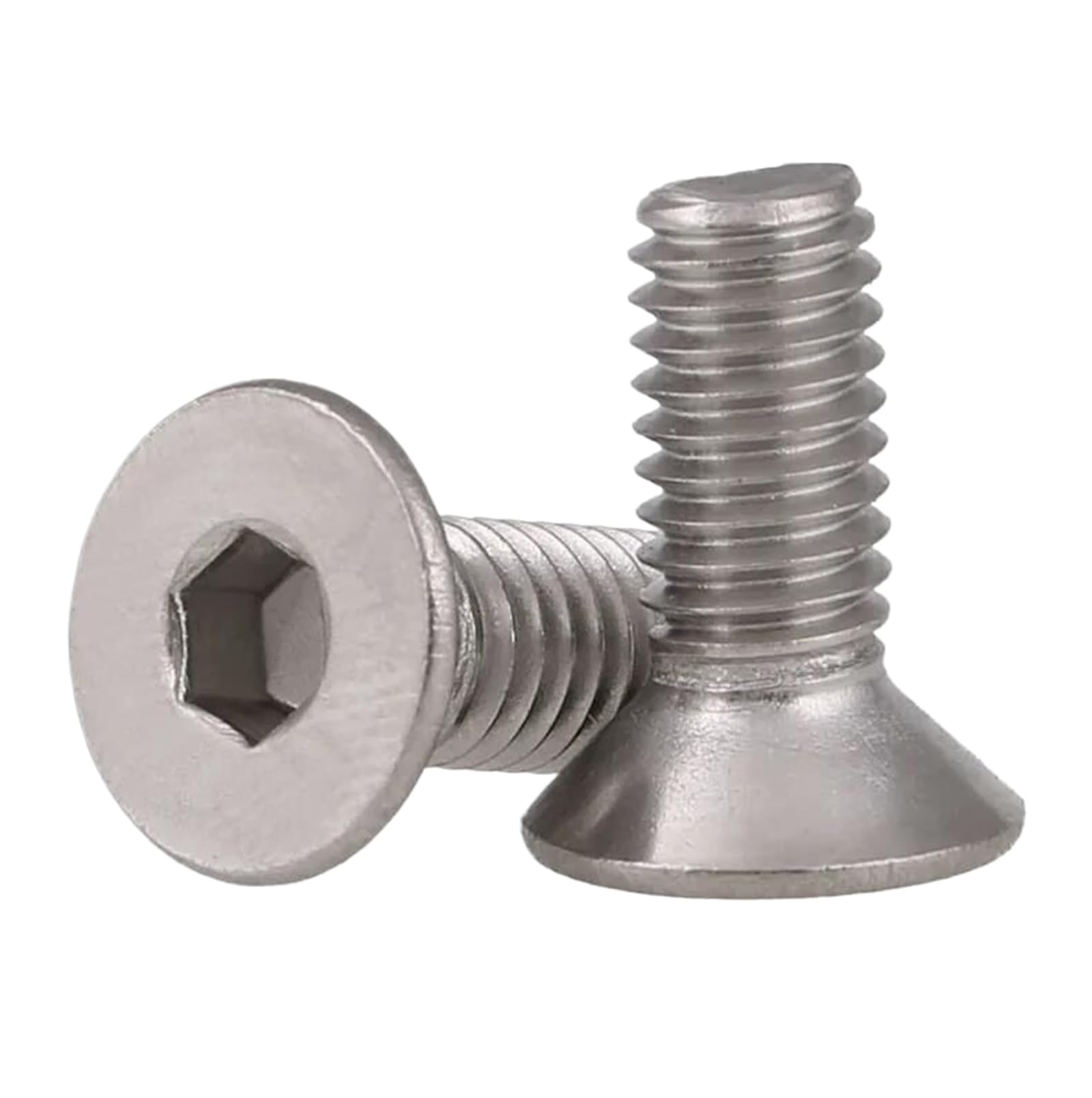 WUUKEPSG 316 Stainless Steel Countersunk Hexagonal Screw Bolts/M4/10Mm(30Pcs)
