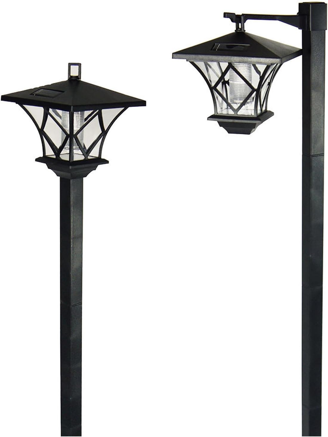 Taylor & Brown (2 Pack 59" Solar Hanging Lamp/Post Lights, Outdoor Solar Powered Vintage Street Lights Waterproof Decorative Lamp for Garden, Lawn, Pathway, Driveway, Front/Back Door