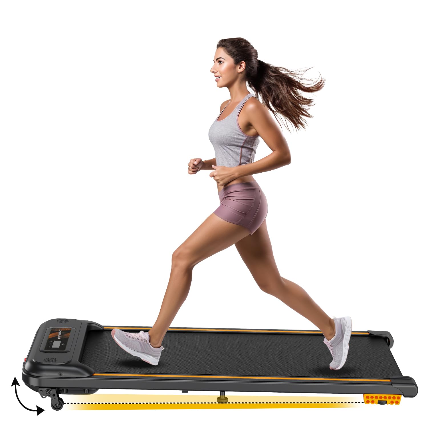 LET’S Play SWPAD 4HP Peak Walking Pad for Home Use | Under Desk Treadmill with Widest Running Surface, 8% Manual Incline, 110KG Weight Capacity, BT Speaker, Remote Control (No Assembly Required)