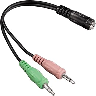 Hama Adaptateur jack (4 points, fiche femelle jack 3,5 mm - 2x fiche jack 3,5 mm) Noir/Vert/Rose