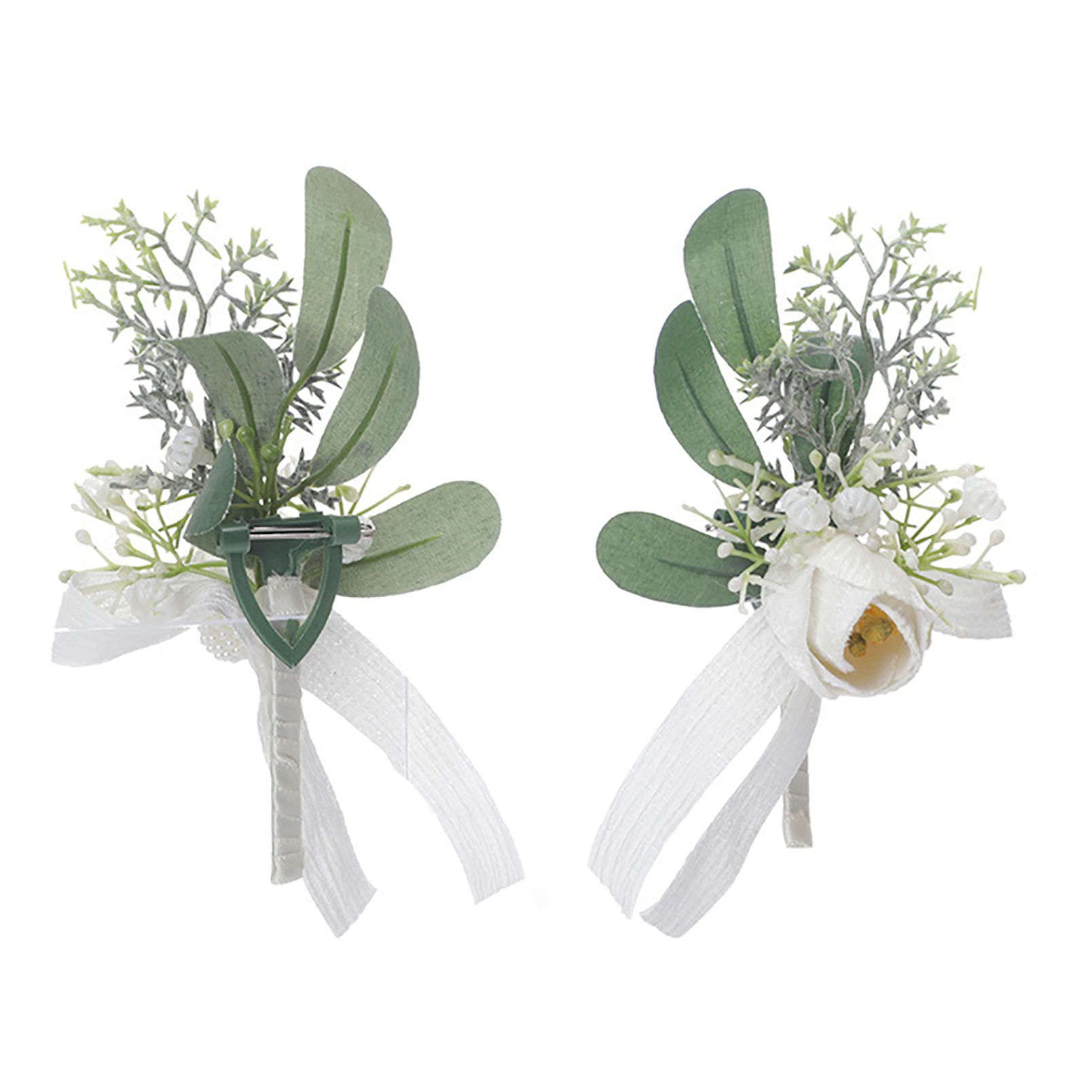 2pezzi all Artificiale per Sposa e Sposo Decorazione Floreale Simulata