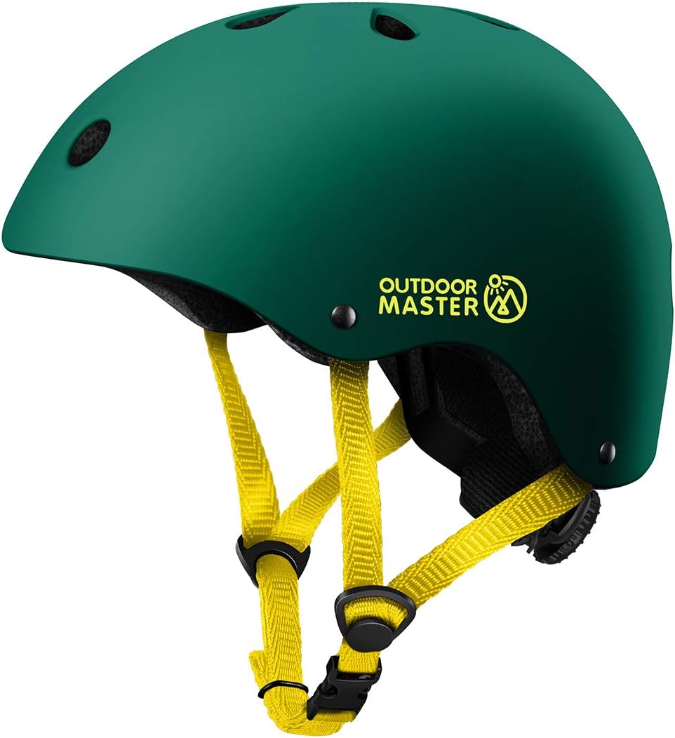 OutdoorMaster Kids Skateboard Cycling Helmet - Adjustable Multi-Sports Helmet with Removable Liners for Skateboarding Skating Scooter Rollerblading : Sports & Outdoors