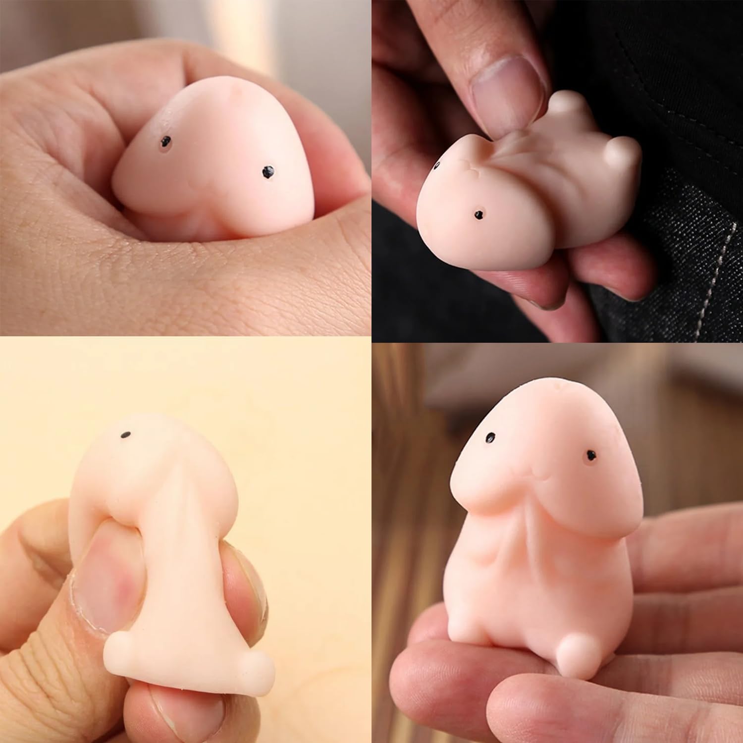 Mini Penis Adult Sex Toys, Realistic Dildos Stress Relief Toy Sex Toys for Couples, 10Pcs Small Penis Squishy Decompression Squeeze Toy for Sex Game Play, Novelty Gag Gifts for Men Women