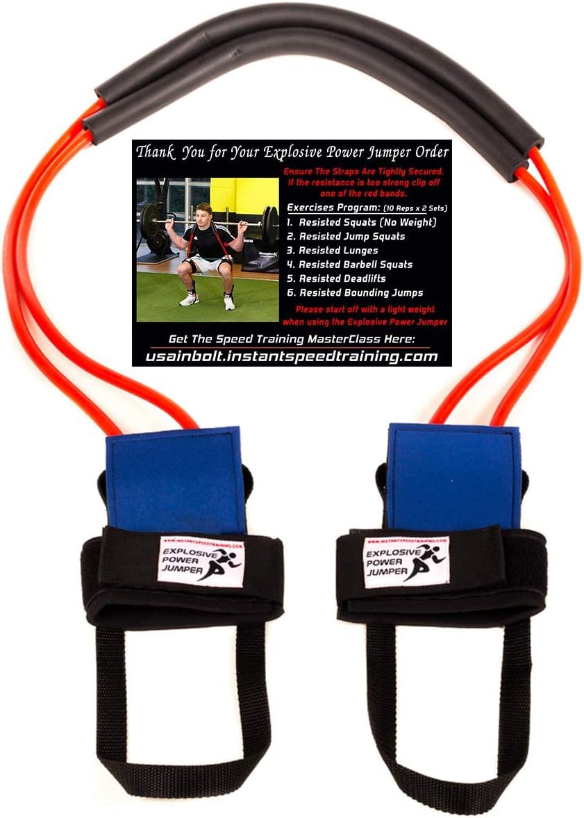 Explosive Power Jumper, Resistance Bands For Increased Speed, Vertical Jump, Leg Strength, Agility and Acceleration | Used by Ronaldo and Athletes of All Sports, Training Program Included