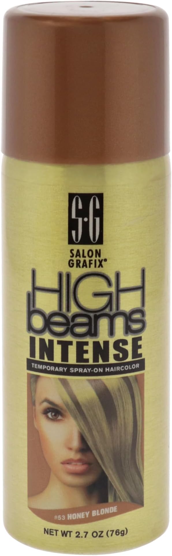 high beams Intense Temporary Spray on Hair Color, Honey Blonde, 2.7 Ounce