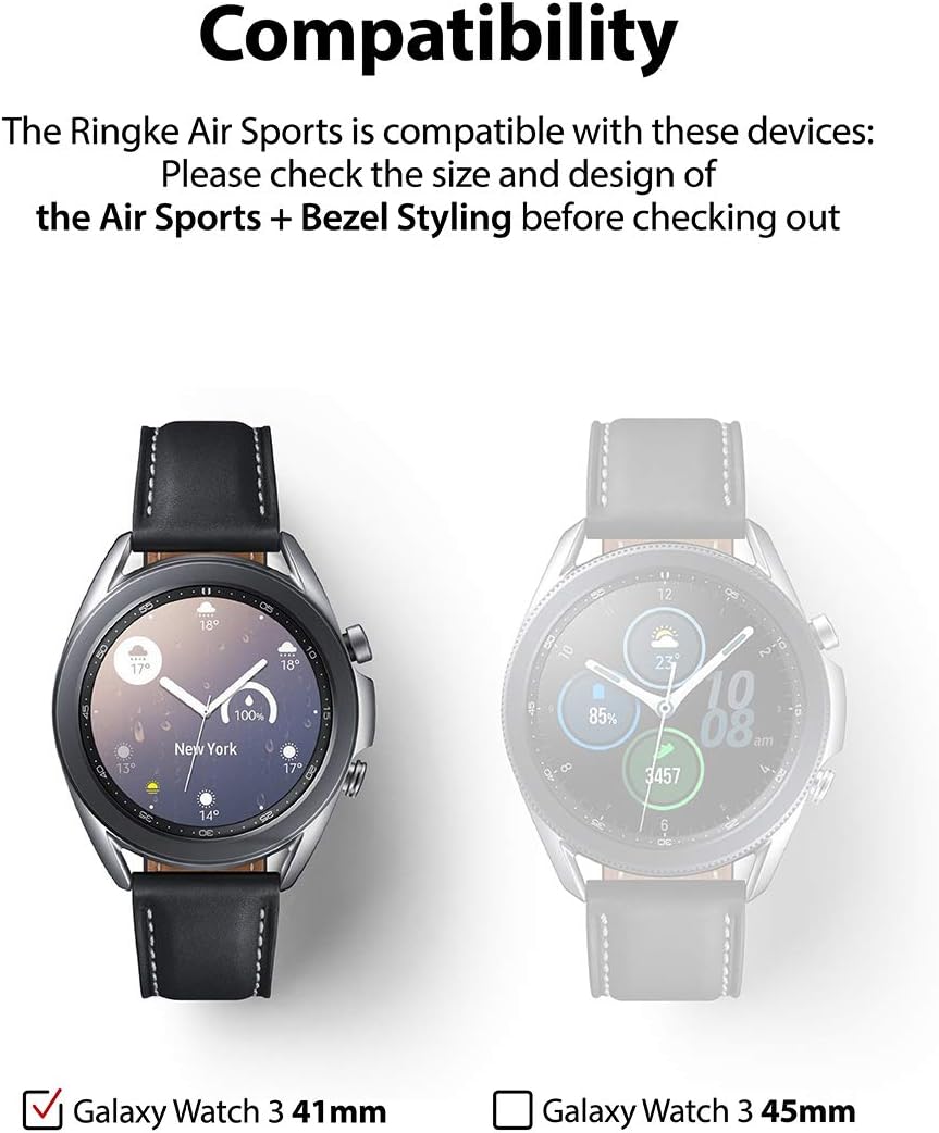 Ringke Air Sports + Bezel Styling Combo Case Designed for Galaxy Watch 3 41mm - 10-Black