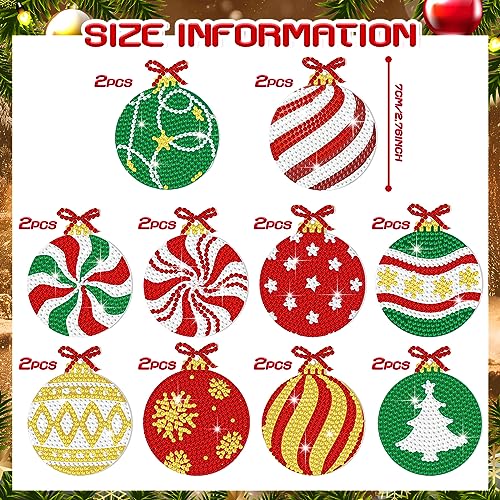 Kit décoration arbre de Noël 5D : activité manuelle calme pour enfants - 3