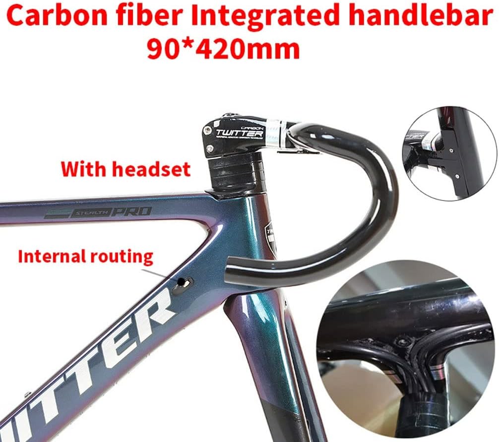 700C Road Bike Frameset Carbon C Brake Frame 45/48/51/54CM BB86 100/130mm QR Frame Set Full Internal Routing(54CM Silver)