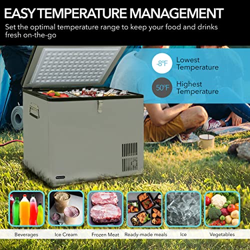 Image of Whynter 85 Qt Portable Refrigerator Freezer, Car RV Camping 12V, FM-85G