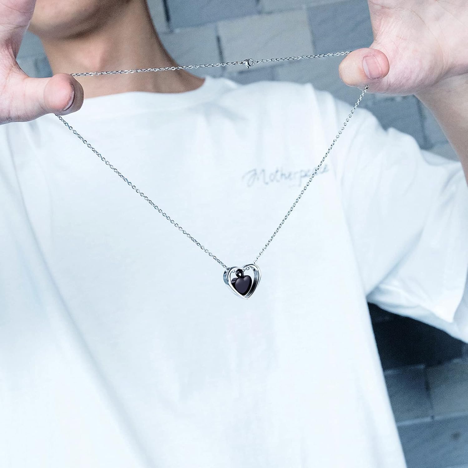 Rose Gold Double Heart Urn Necklaces for Human Pet Ashes Cremation Jewelry for Ashes Keepsake Memorial Pendant Jewelry - Image 5