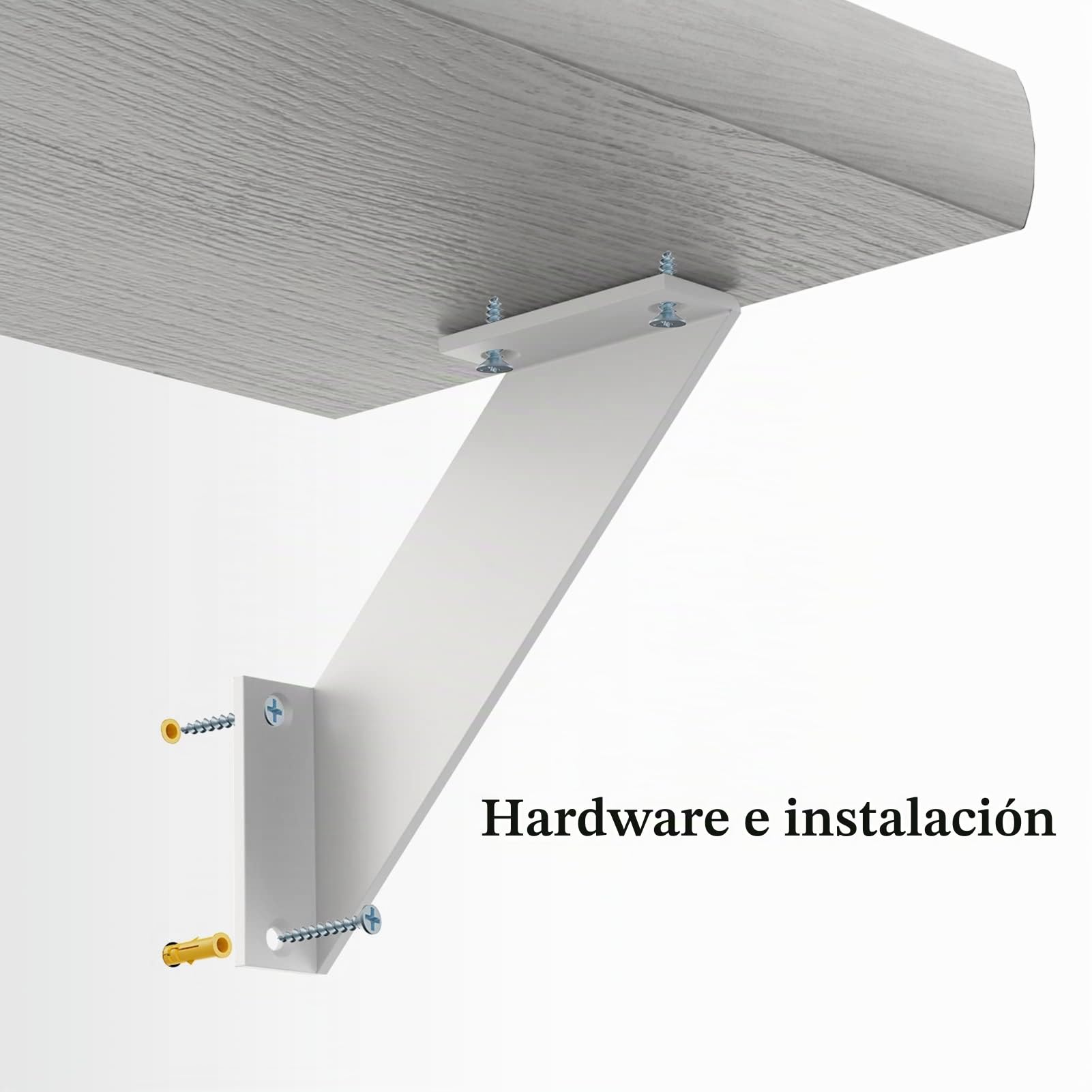 escuadras para estanterias blancas, soporte balda metalicas antiguos, angulos para estanterias de servicio pesado 20cm 4Piezas